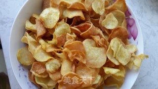 自制零食炸薯片的做法步骤：6