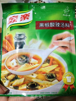 黑椒酸辣汤的做法步骤：2