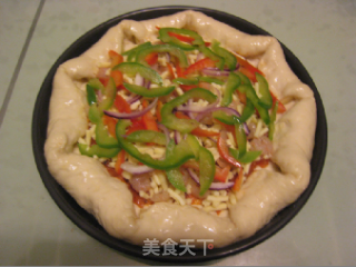 鲜虾芝心披萨的做法步骤：11