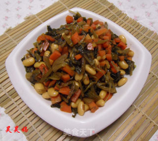 酸菜炒黄豆的做法步骤：9