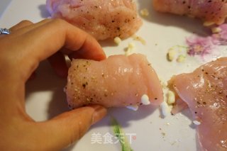 鸡肉芝士卷的做法步骤：4