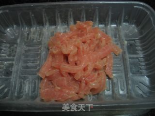 蒜苗炒肉丝的做法步骤：1