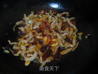 蒜苗炒肉丝的做法步骤：6