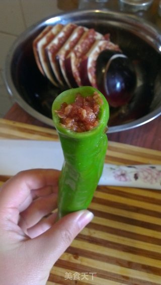 肉馅蒸茄子的做法步骤：5