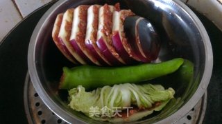 肉馅蒸茄子的做法步骤：6