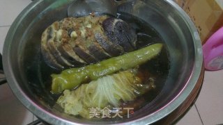 肉馅蒸茄子的做法步骤：7