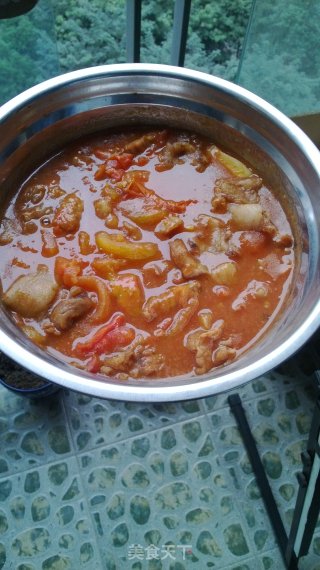 番茄肉片的做法步骤：3