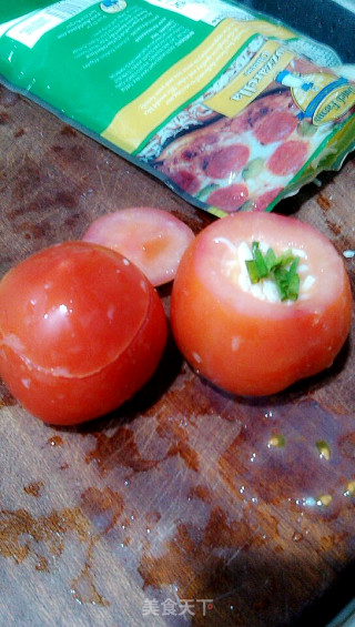 火腿芝士焗番茄的做法步骤：6