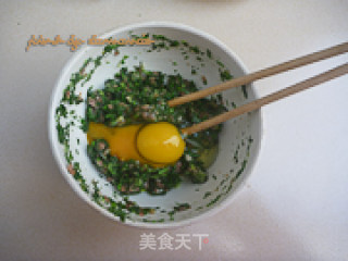 荠菜肉末煎蛋的做法步骤：5