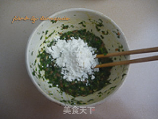 荠菜肉末煎蛋的做法步骤：6