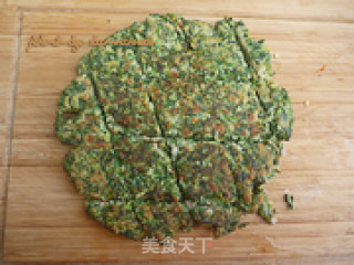 荠菜肉末煎蛋的做法步骤：9