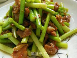 蒜苔炒肉的做法步骤：6