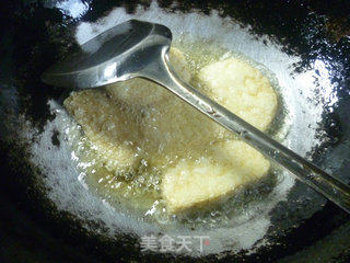 菜蕻干梗烧素鸡的做法步骤：4