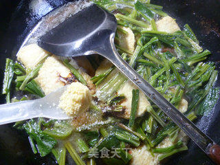菜蕻干梗烧素鸡的做法步骤：10