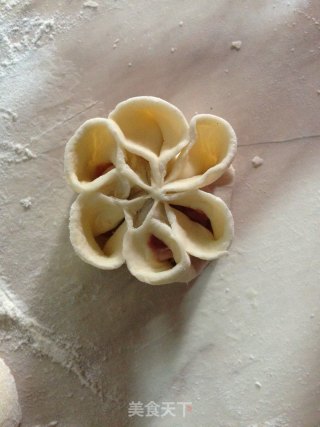 面入画——蛋黄金梅蒸饺的做法步骤：8