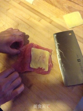夹芝士炸猪排的做法步骤：6