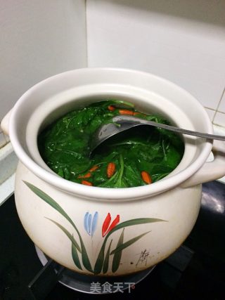 枸杞叶猪肝瘦肉汤的做法步骤：5