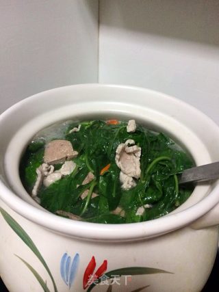 枸杞叶猪肝瘦肉汤的做法步骤：8