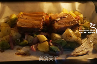 烤双菜“带骨羊排 土豆”的做法步骤：5