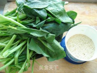 芝麻菠菜的做法步骤：1