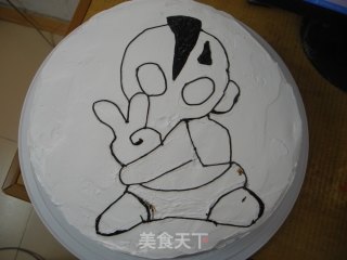 奥特曼蛋糕的做法步骤：6