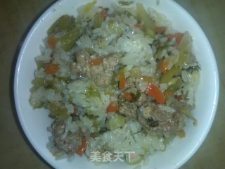 酸菜肉沫炒饭的做法步骤：15