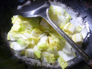 海鱼肉卷炒娃娃菜的做法步骤：5