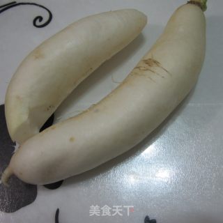 白萝卜火腿丝的做法步骤：1