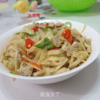 白萝卜丝炒肉－－咖喱香的做法步骤：8