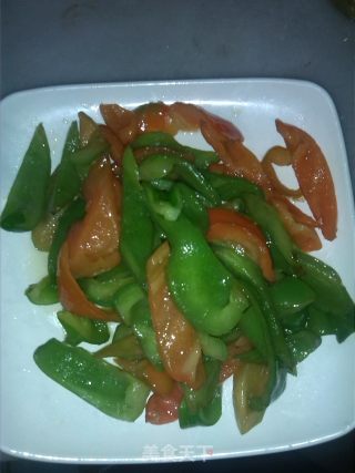 彩椒炒尤鱼的做法步骤：5