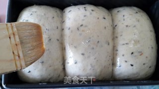 奶香黑芝麻全麦吐司的做法步骤：13
