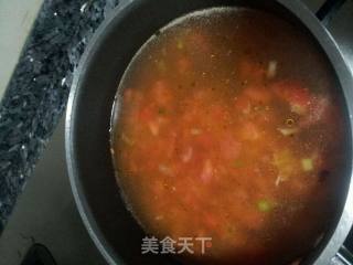 鸭蛋番茄疙瘩汤的做法步骤：3