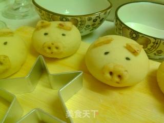 可爱猪仔包的做法步骤：6