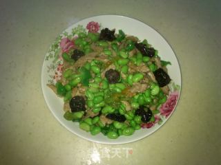 毛豆炒肉丝的做法步骤：5