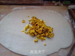 豆渣咖喱鸡肉花卷的做法步骤：17