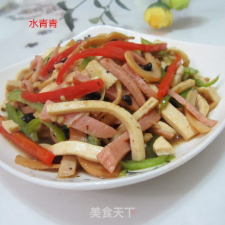火腿鱿鱼豆腐丝的做法步骤：9