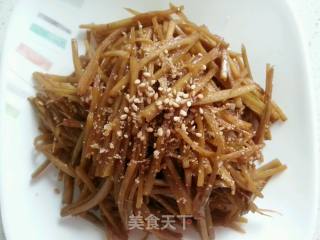 酱炒牛蒡的做法步骤：5