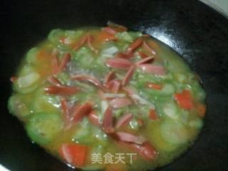 蒜香丝瓜脆皮汤的做法步骤：9