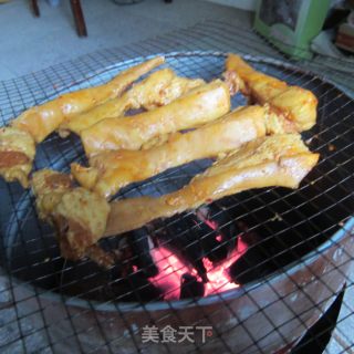 熏咖喱猪脸皮的做法步骤：8