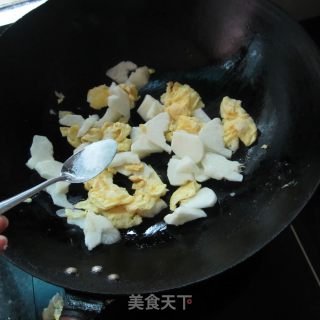 白薯片炒蛋的做法步骤：6