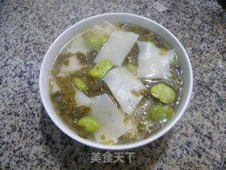 雪菜蚕豆片儿汤的做法步骤：11