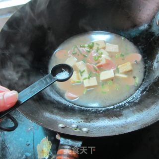 火腿豆腐汤的做法步骤：6