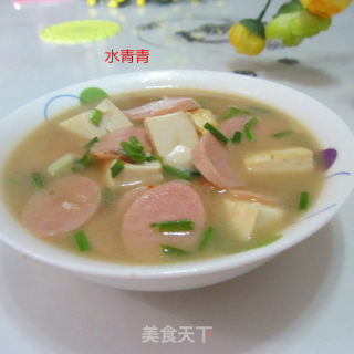 火腿豆腐汤的做法步骤：8
