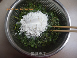 艾蒿蒸菜的做法步骤：4