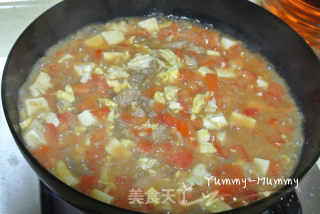 开胃豆腐肉沫炒番茄的做法步骤：5