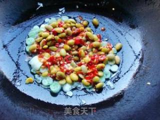 青豆豉炒豆腐干的做法步骤：5