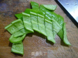 青椒蛏子炒豆腐的做法步骤：3