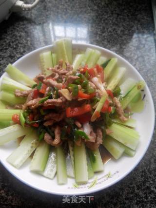 青瓜肉丝的做法步骤：7