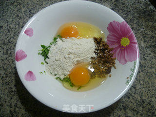 菜心茶树菇鸡蛋饼的做法步骤：4