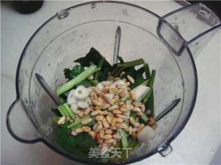 菠菜酱意面的做法步骤：8